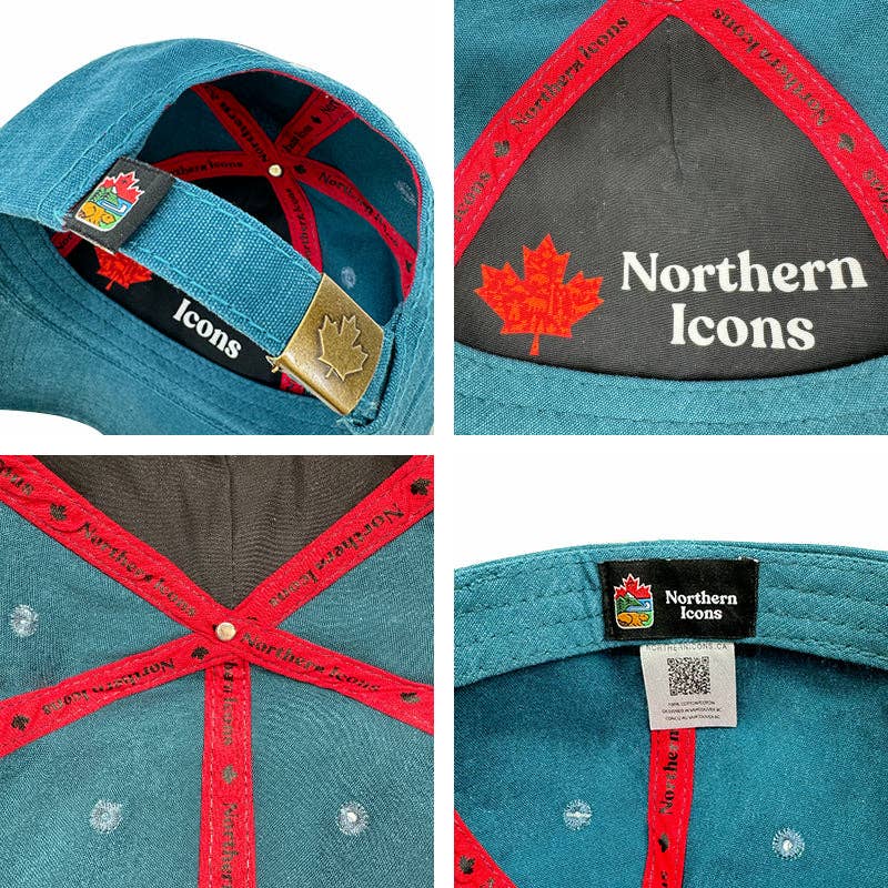 Northern Icons Canada - Canada Multi Patches washed canvas Cap: Red