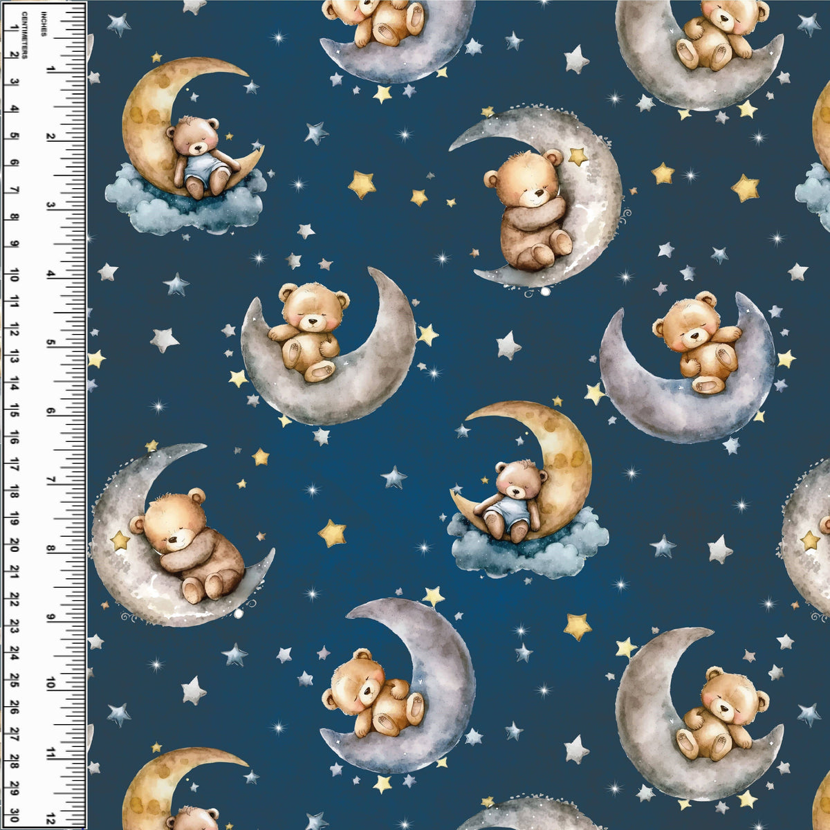 Busy Little Stitches - Moonlit Bear Dreams Toddler Blanket