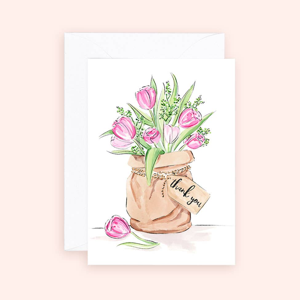 Almeida Illustrations - Mini Card - Thank You Blooms Enclosure Card