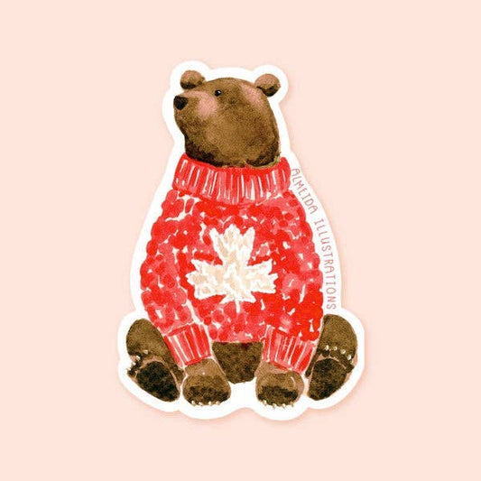 Almeida Illustrations - Grizzly Bear Sticker