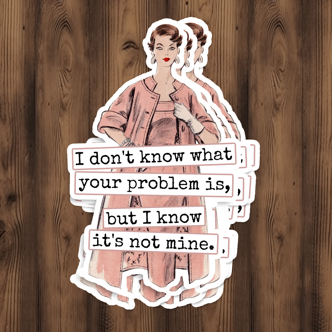 Raven's Rest Studio - Funny STICKER. I Don't Know What Your Problem Is...