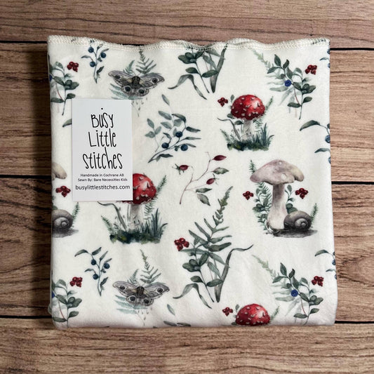 Busy Little Stitches - Toadstool Botanical Toddler Blanket