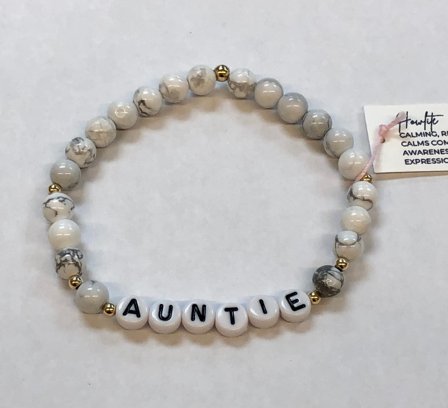 All Things I <3 - 'Auntie' lettered bracelet