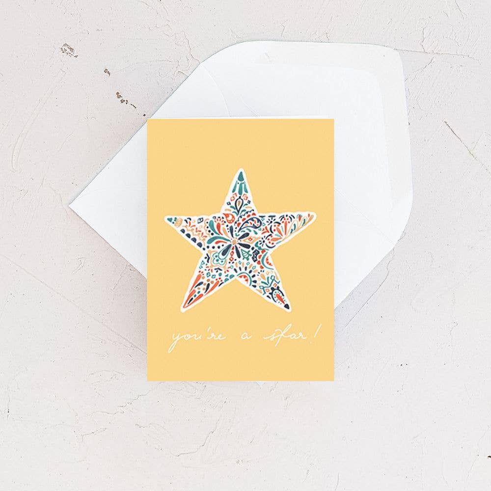 Almeida Illustrations - Mini Card - You're a Star Enclosure Card