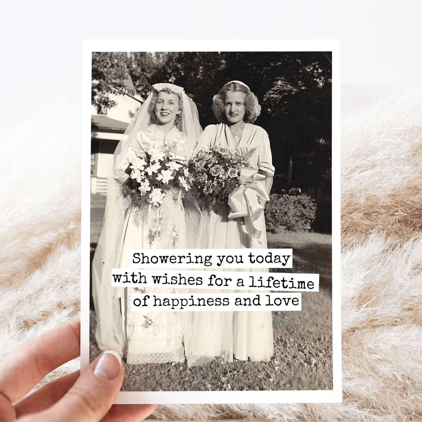 RAVEN'S Rest Studio - Bridal Shower Card. Showering You Today With Wishes...
