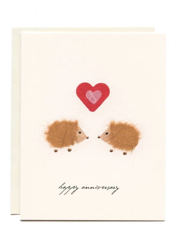 Flaunt Handmade - "Happy Anniversary" Hedgehogs in Love