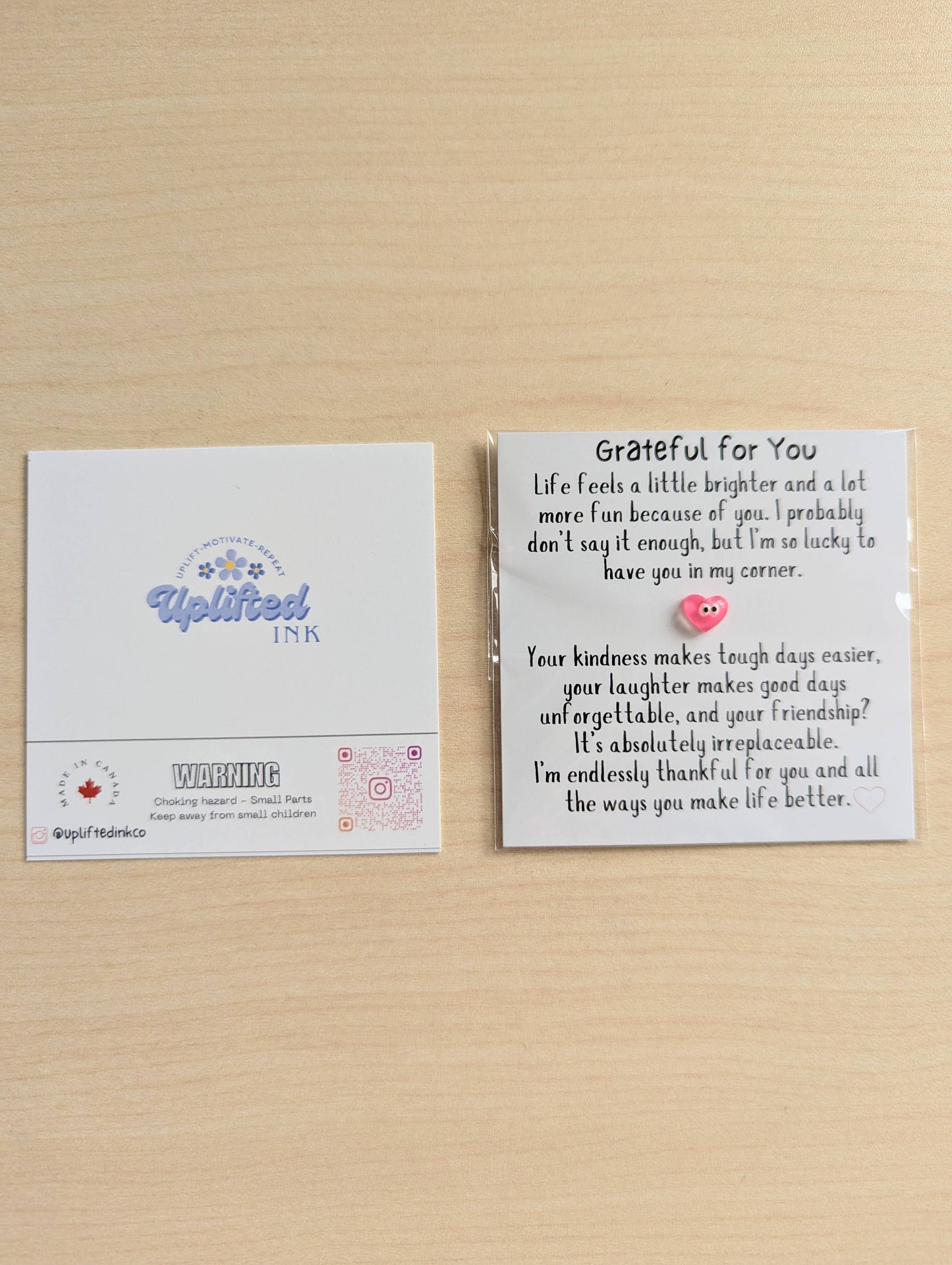 Uplifted Ink - Grateful for You Friendship Card – Mini Appreciation Card