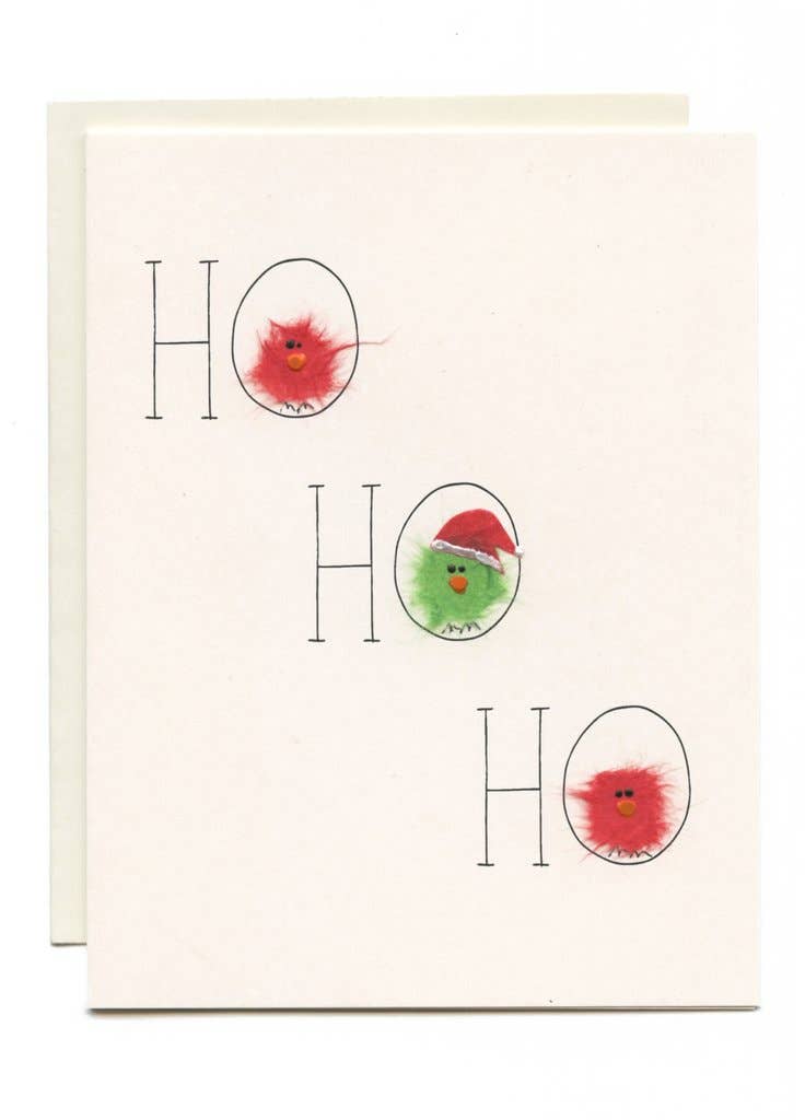 FLAUNT HANDMADE CORRESPONDENCES - "Big HO HO HO" Three Birds
