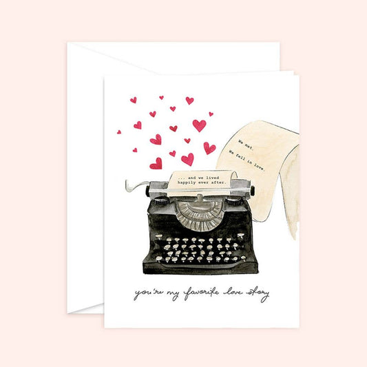 Almeida Illustrations - You're My Favorite Love Story -Anniversary Love card: White