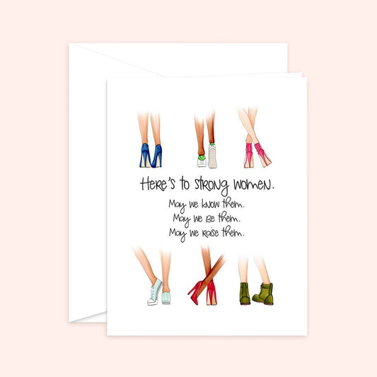 Almeida Illustrations - Ladies Who Empower - Women Power Greeting Card: White