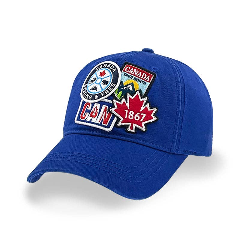 Northern Icons Canada - Canada Assorted Embroidery Badge Cap: Cherry