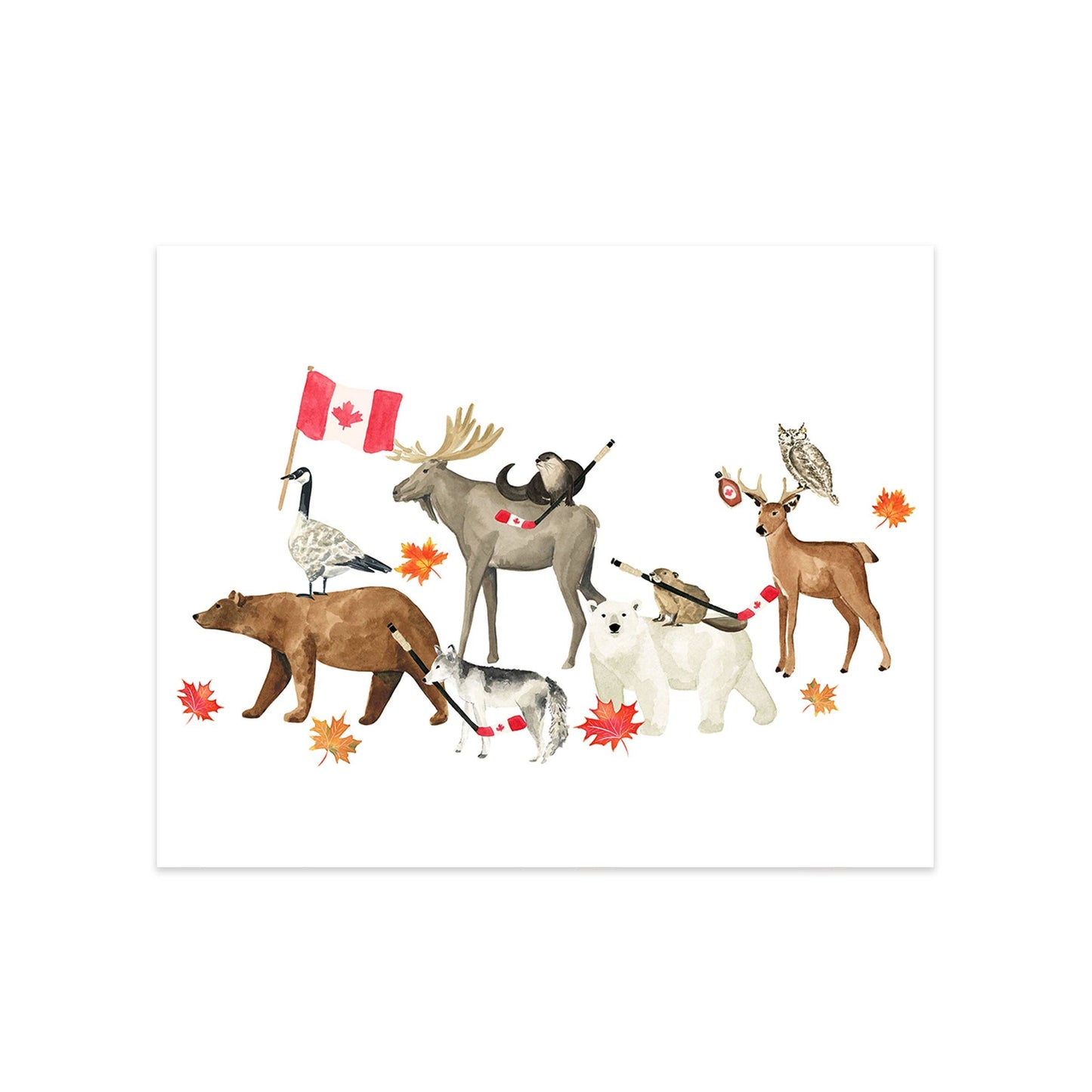 Almeida Illustrations - Team Canada Art Print: 8 x 10