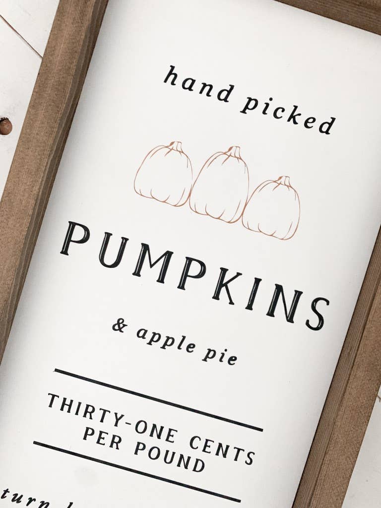 Ashwood Designs - Hand picked pumpkins: Dark Walnut