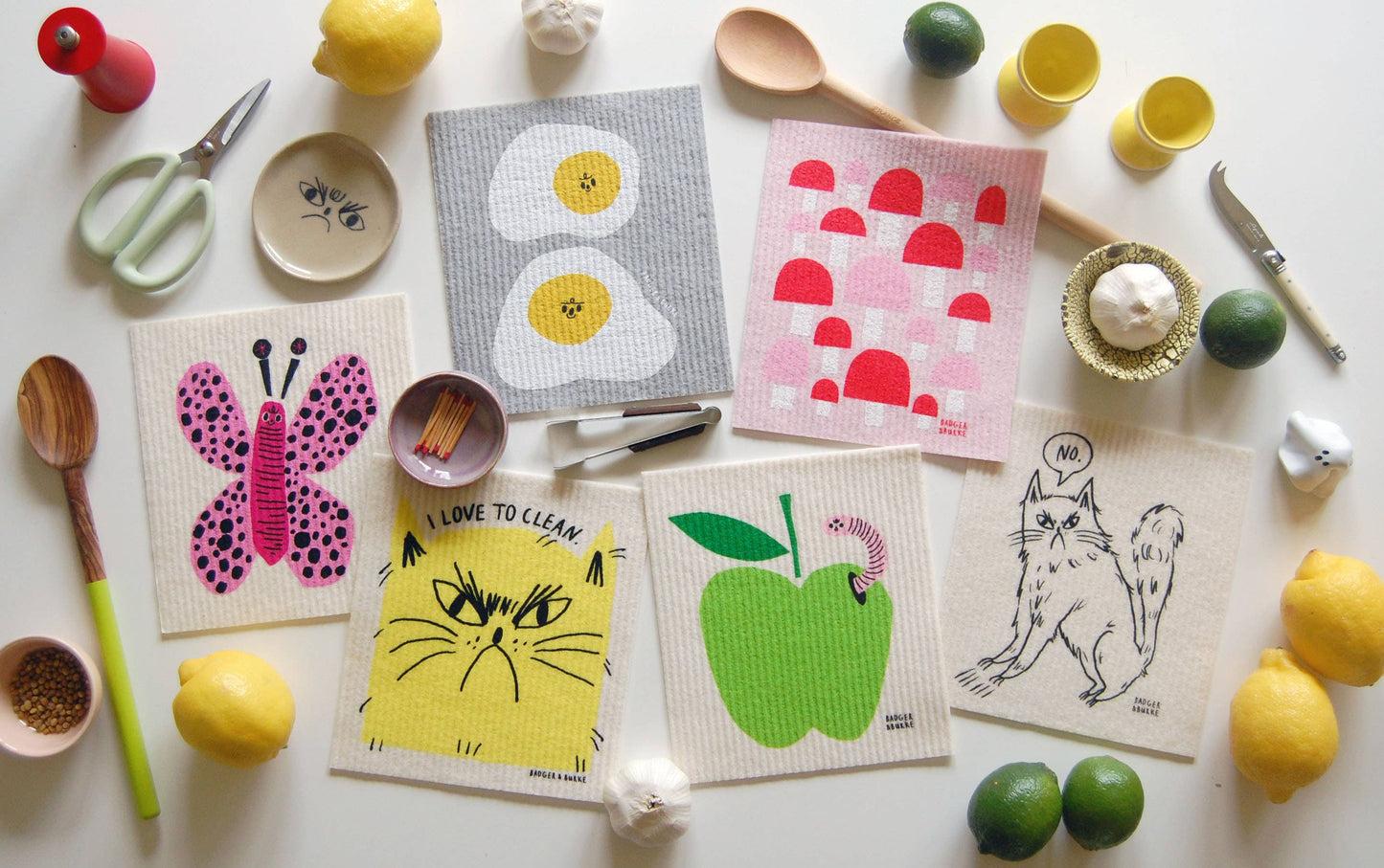 Badger & Burke - Snitty Kitty "NO" Sponge Cloth / Reusable Paper Towel