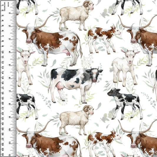 Busy Little Stitches - Cows & Sheep Toddler Blanket