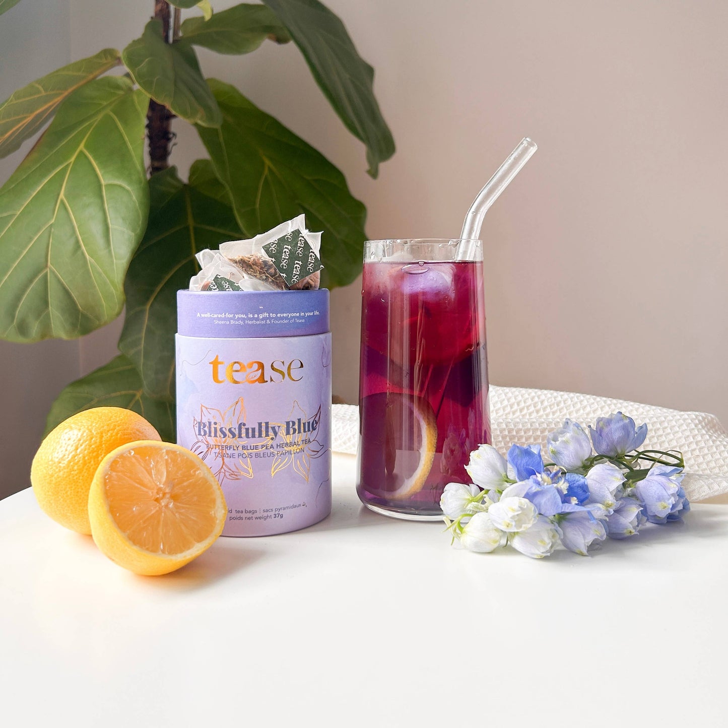 Tease | Wellness Tea Blends + Accessories - Blissfully Blue  | Colour Changing Wellness Tea