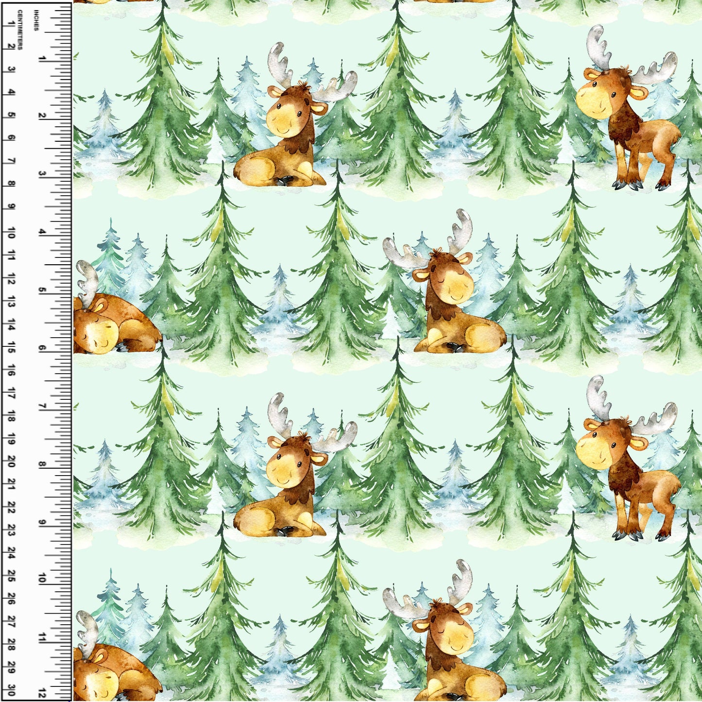 Busy Little Stitches - Moose Forest Toddler Blanket