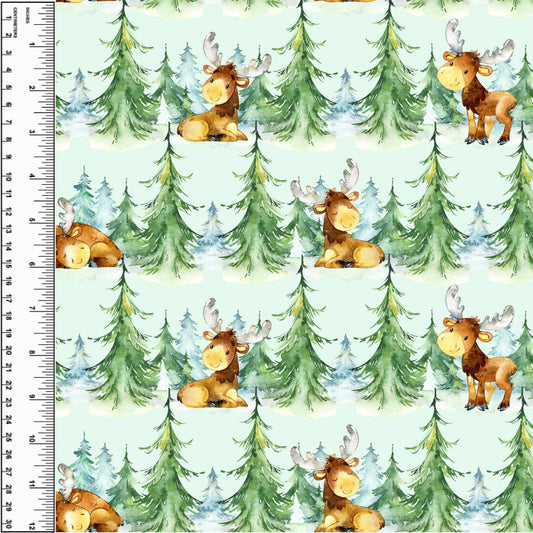 Busy Little Stitches - Moose Forest Toddler Blanket