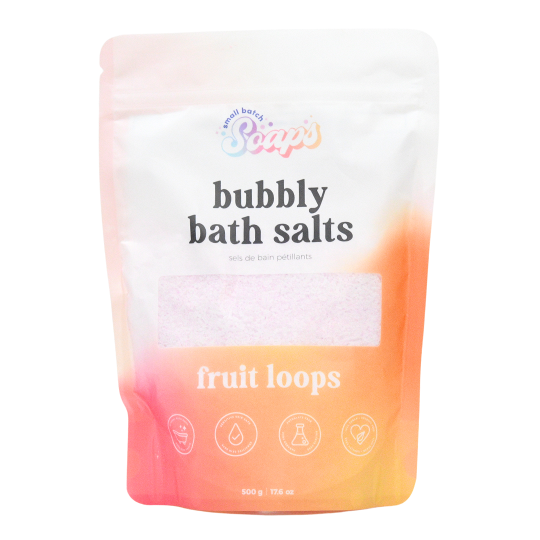 Small Batch Soaps - Fruit Loops Bubbly Bath Salts: Mini (125 g)