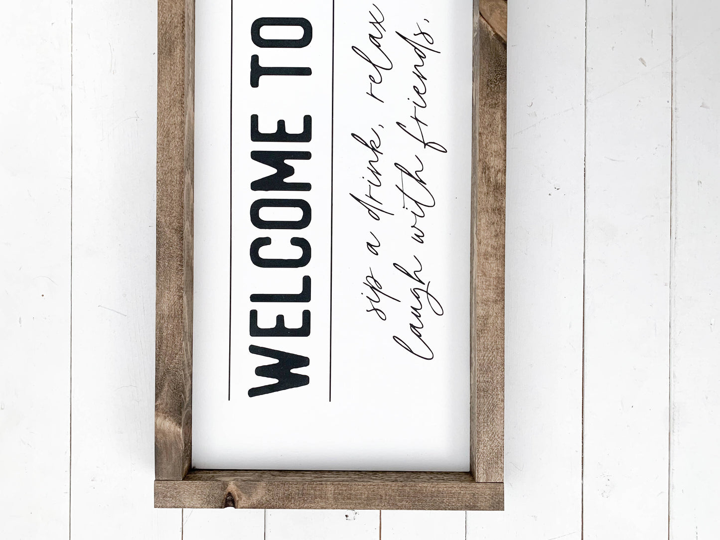 Ashwood Designs - Welcome to the patio: Dark Walnut