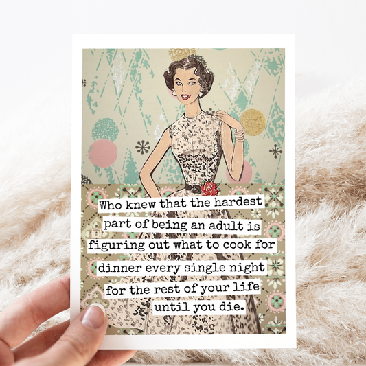 Raven's Rest Studio - Card. Who Knew That The Hardest... Mom. Mum. Mother. Funny.