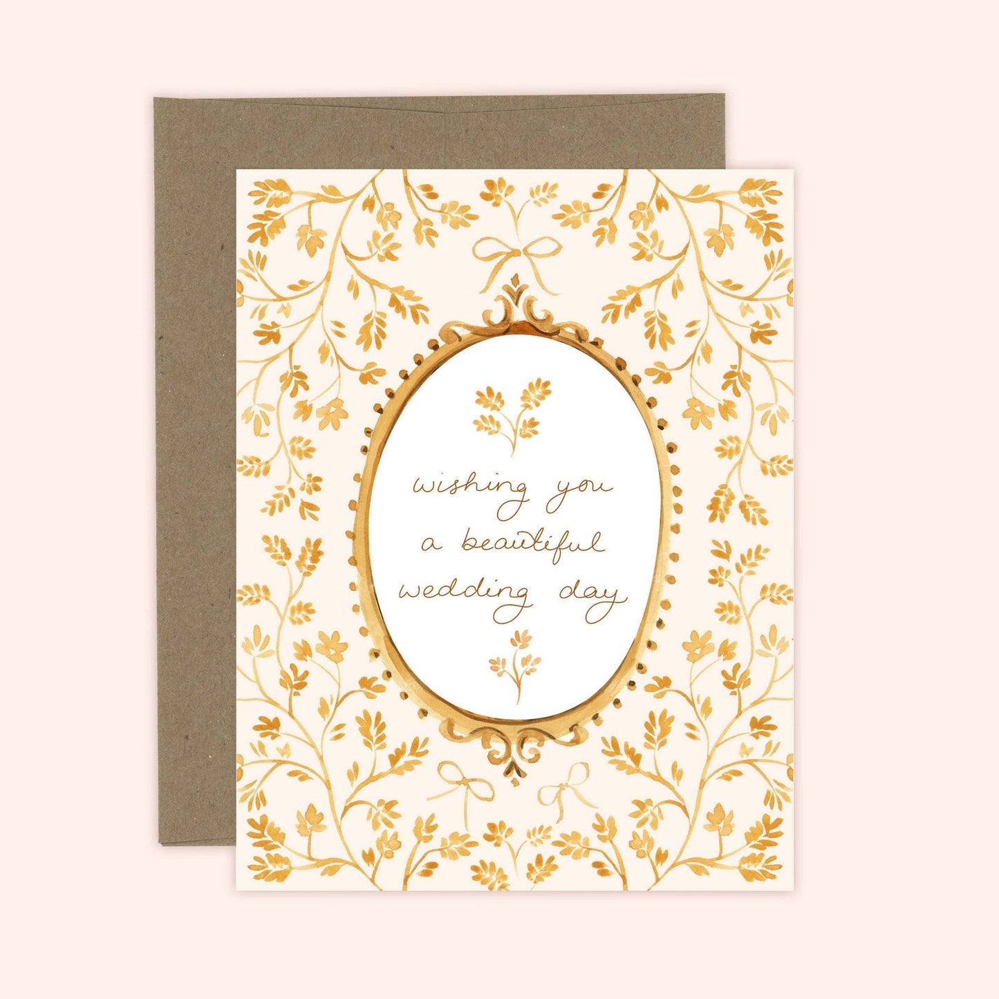 Almeida Illustrations - Ornate Wedding Day Card: White