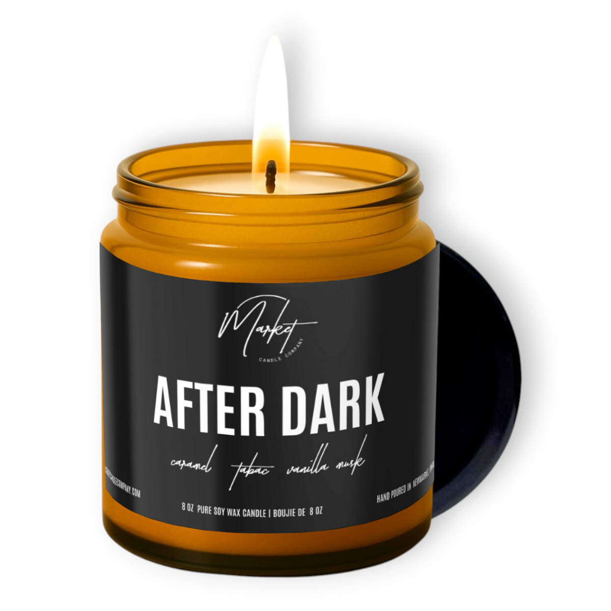 Market Candle Company - AFTER DARK SOY WAX CANDLE: 8 oz Single Wick