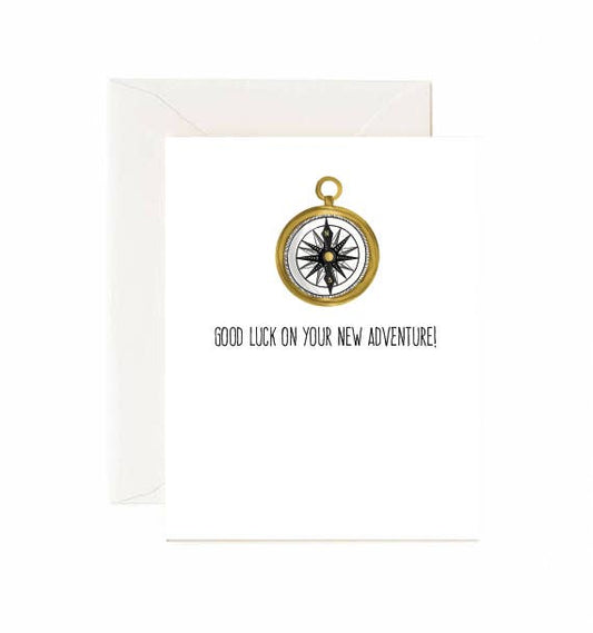 Jaybee Design - Compass "Good Luck On Your New Adventure" - Greeting Card