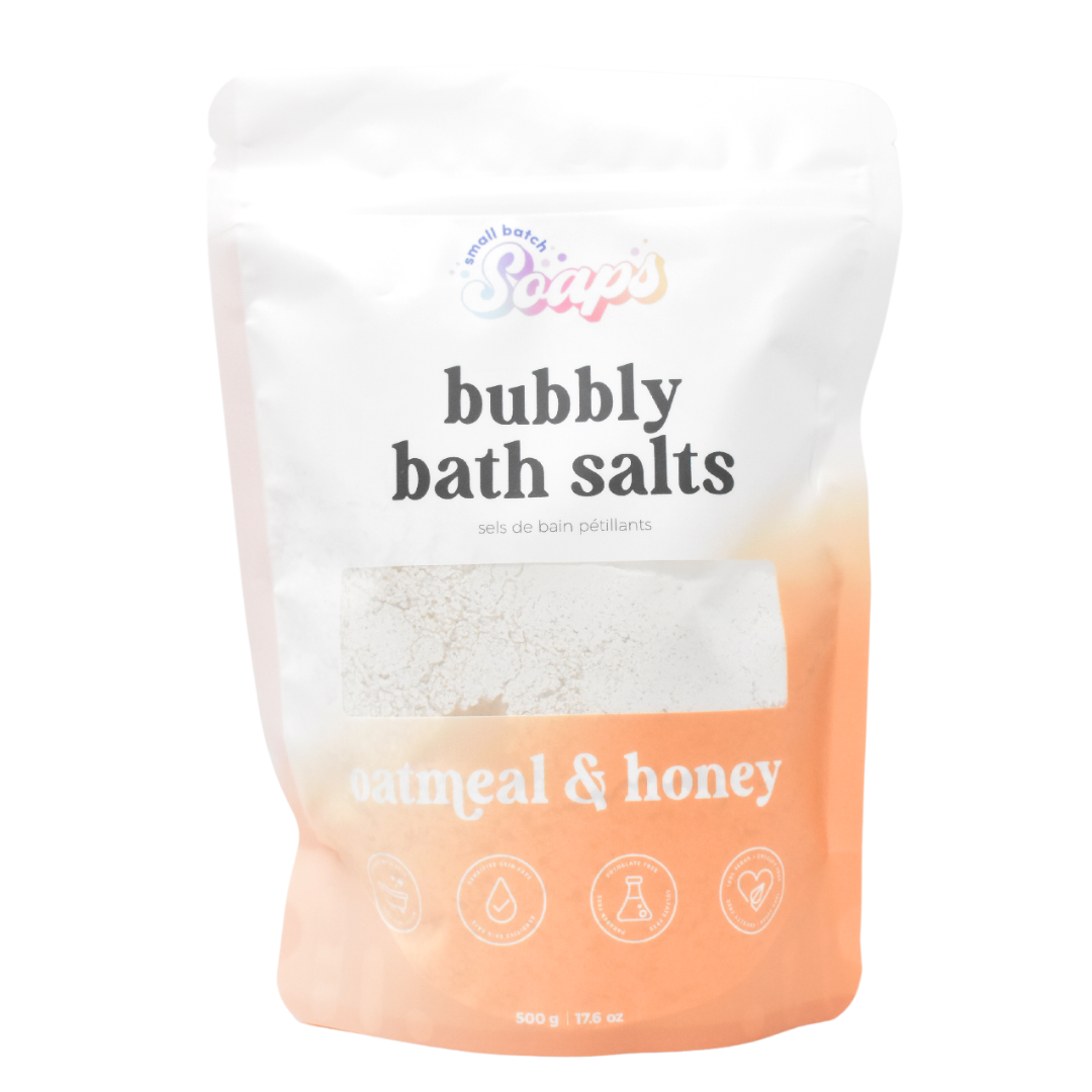 Small Batch Soaps - Oatmeal & Honey Bubbly Bath Salts: 500g