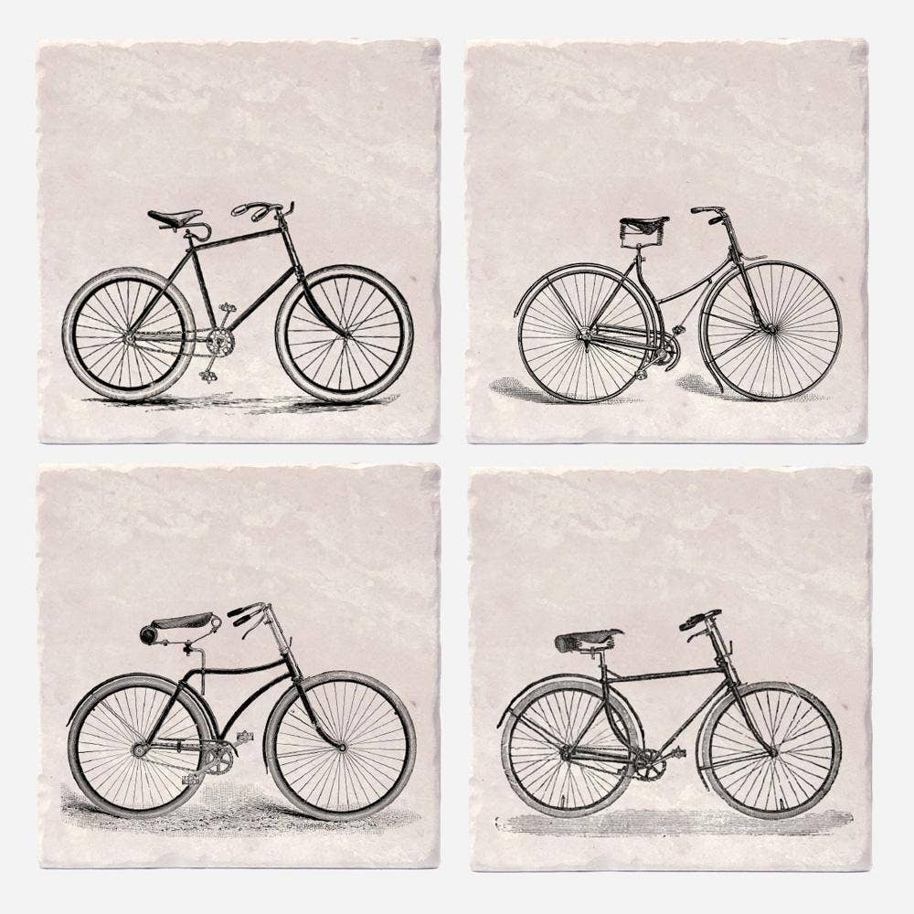 Versatile Coasters Canada - Old Timey Bicycle Coasters: 4"x4"