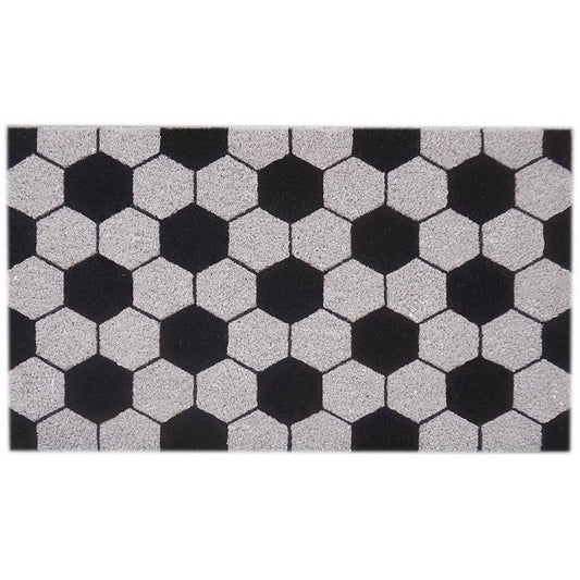 IH Casa Decor - Coir Door Mat (Soccer Print): Black