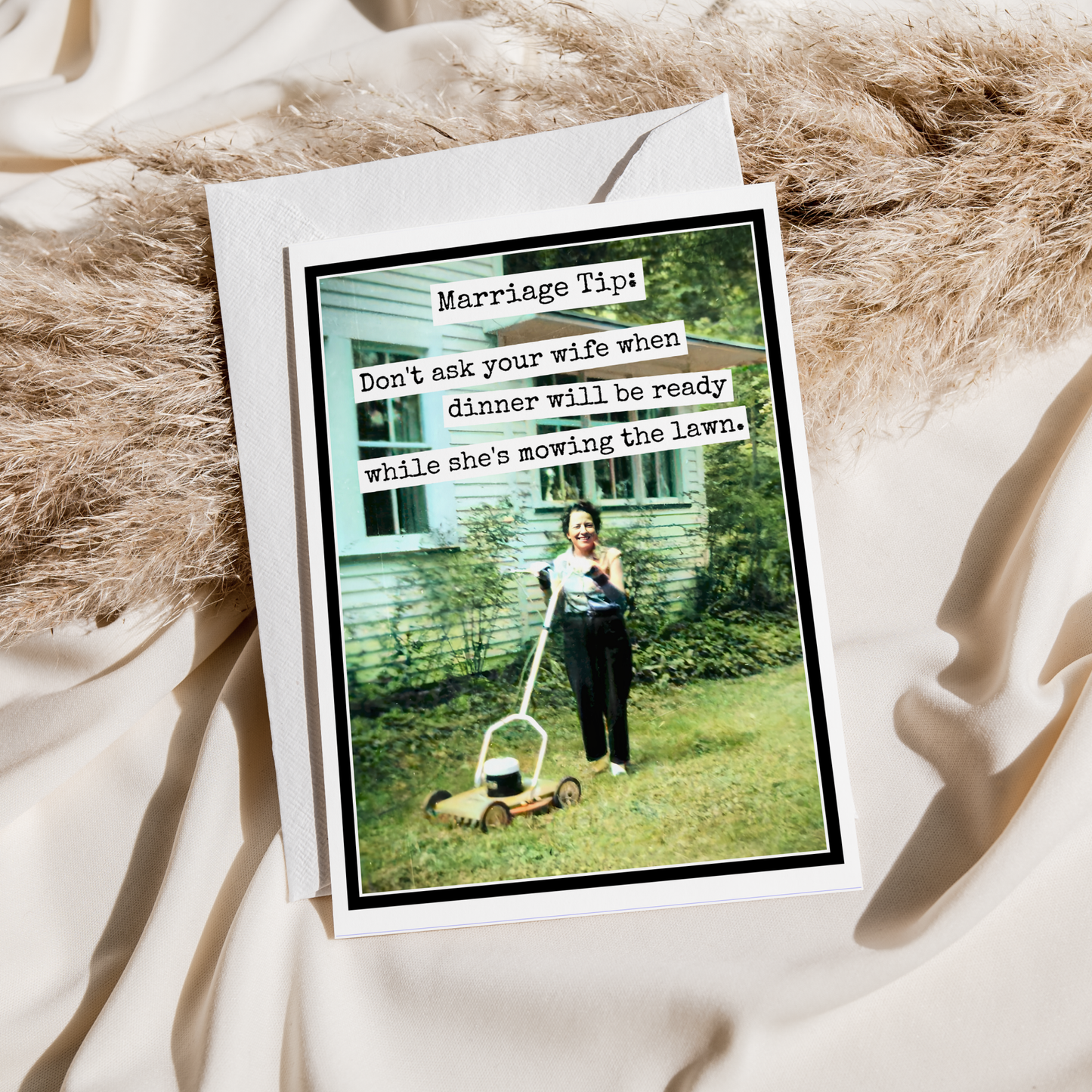 Raven's Rest Studio - CARD. Marriage Tip. Funny Greeting Card. Anniversary.