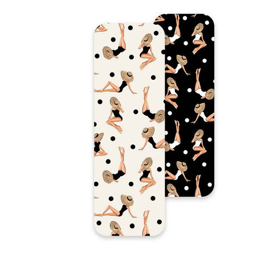 Almeida Illustrations - Retro Bikini Black + Cream Double Sided Bookmark