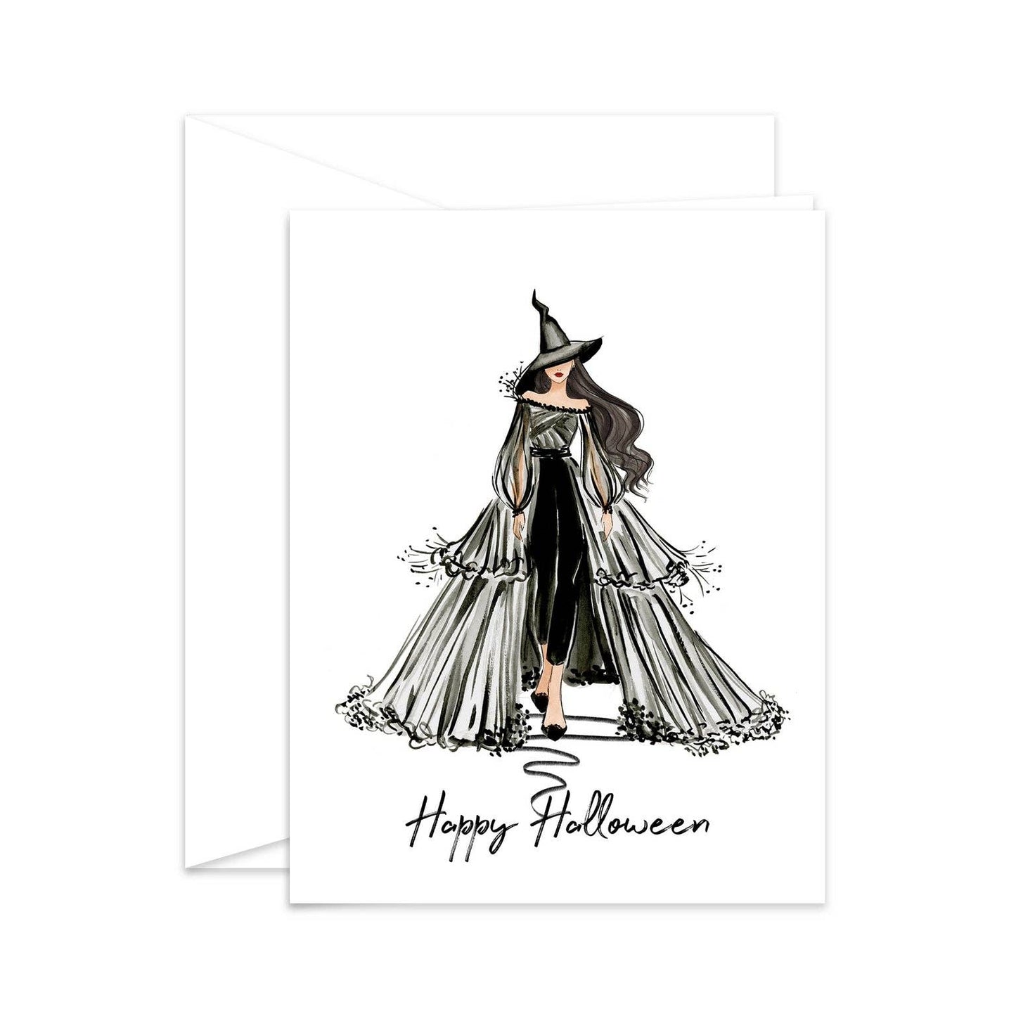 Almeida Illustrations - Happy Halloween! - Halloween Greeting Card: White