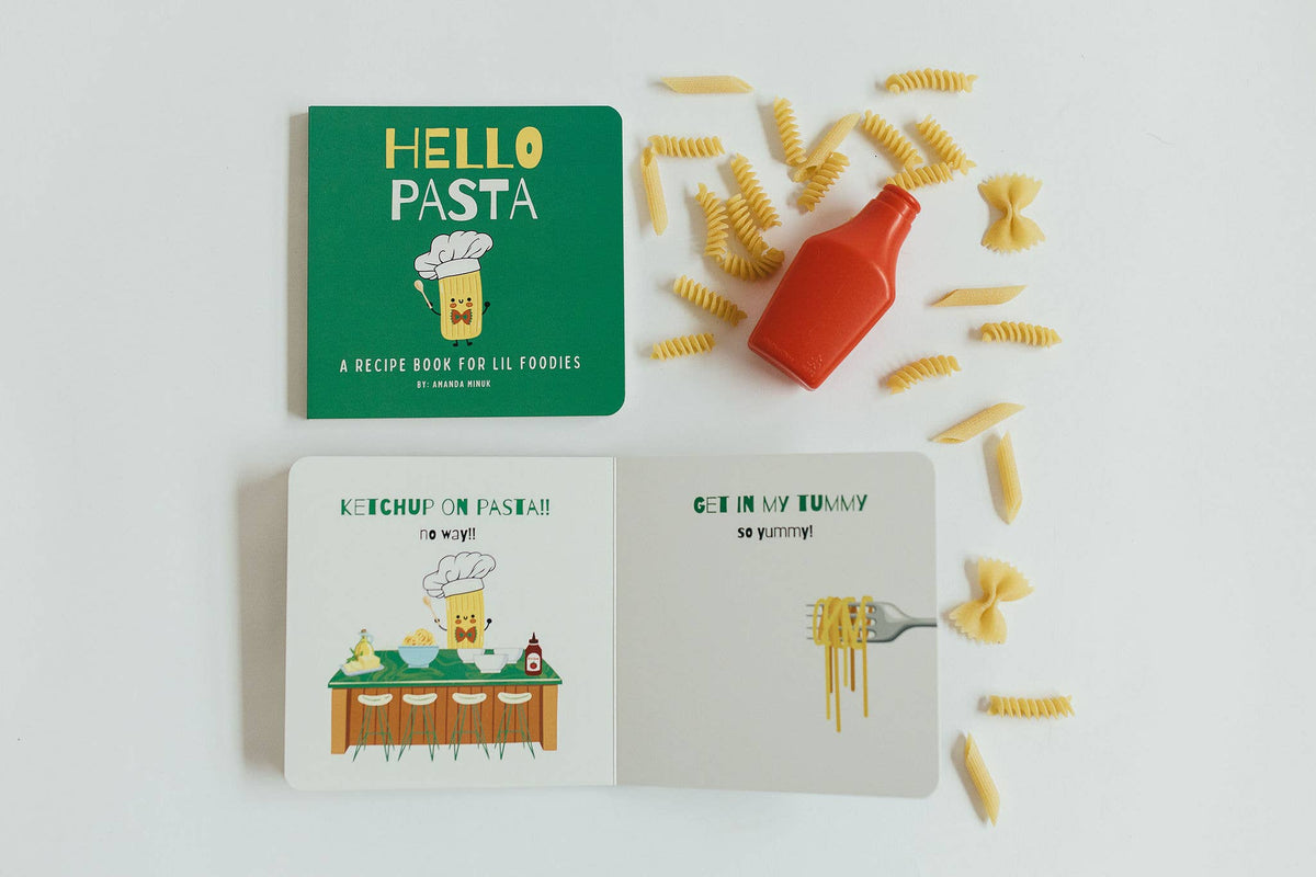 Doodle Paw Press - Hello Pasta| Baby Pasta Book| Italian Food Baby Board Book