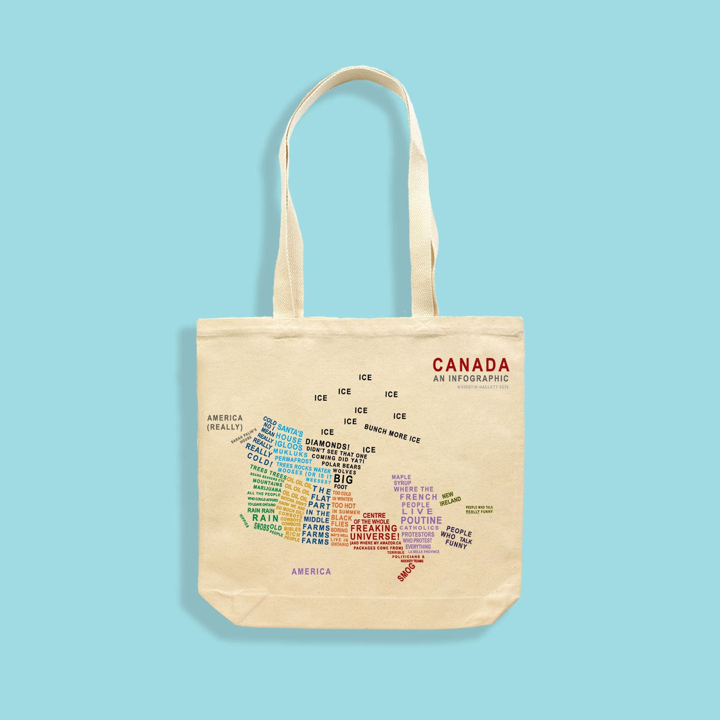 MAKE Vancouver - MAKE Original - Canada Explained Infographic - Tote Natural