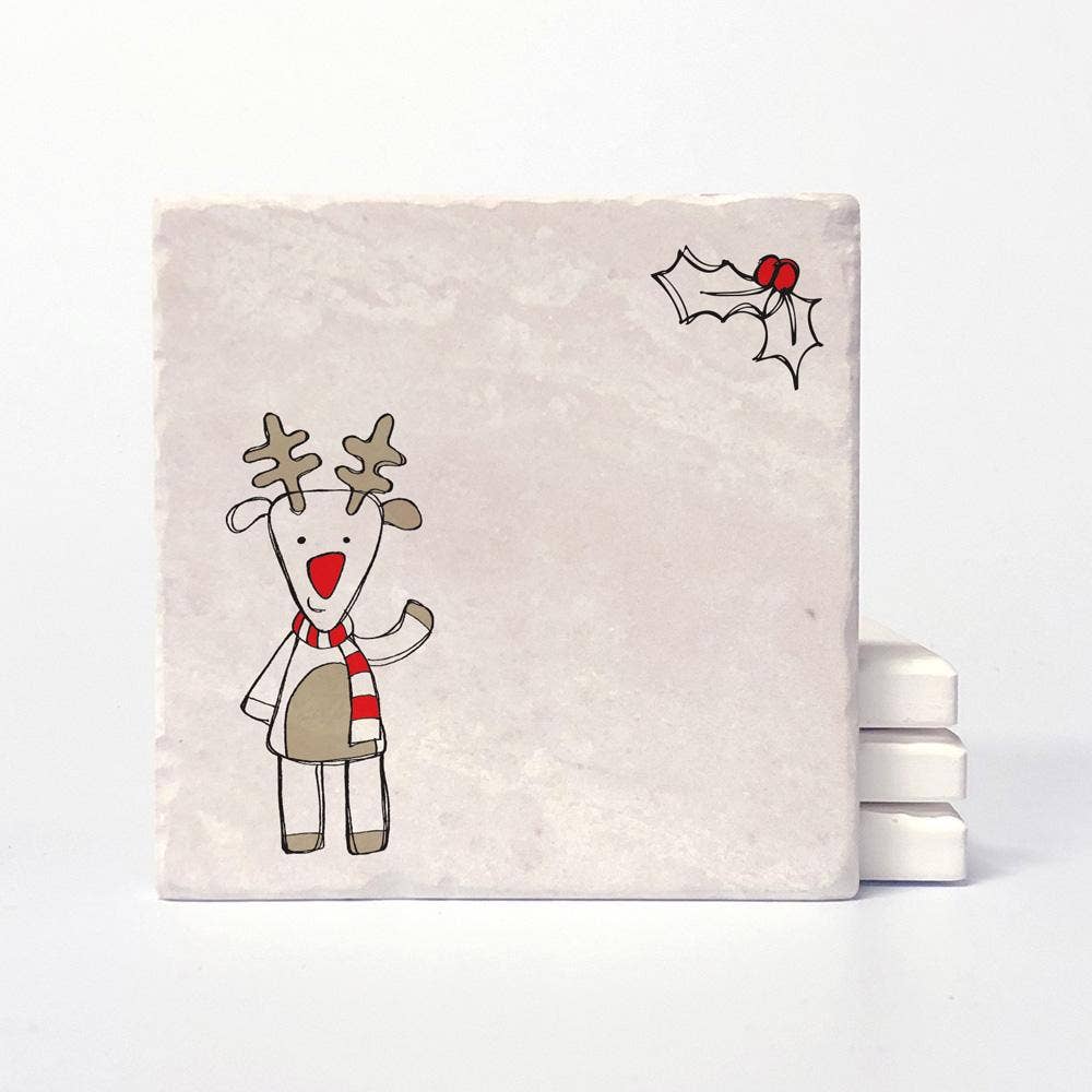 Christmas Cartoons Coasters: 4"x4"