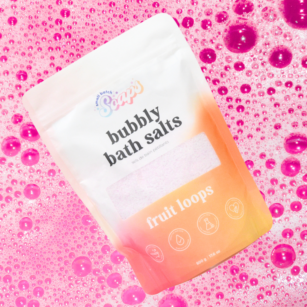 Small Batch Soaps - Fruit Loops Bubbly Bath Salts: Mini (125 g)