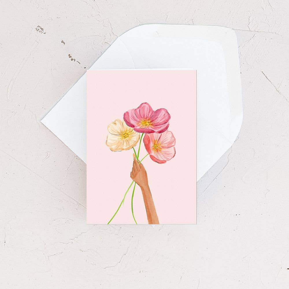 Almeida Illustrations - Mini Card - Handheld Florals Enclosure Card