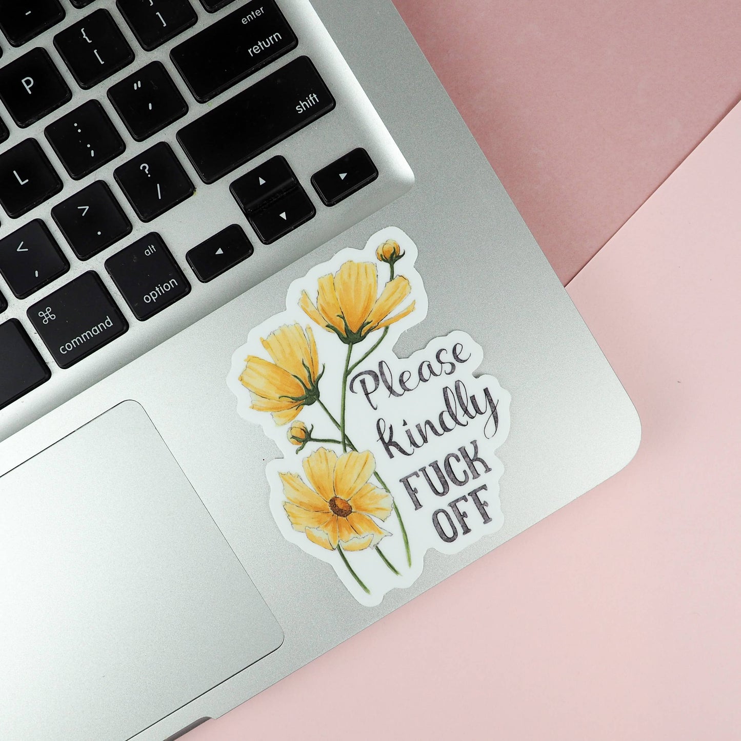 Naughty Florals - Please Kindly Fuck Off Vinyl Sticker