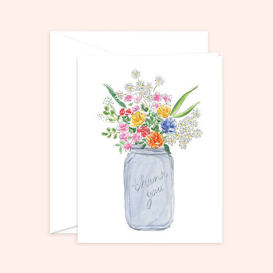 Almeida Illustrations - Wild Flower Thank You Card: Smooth (while qtys last) + White Envelope