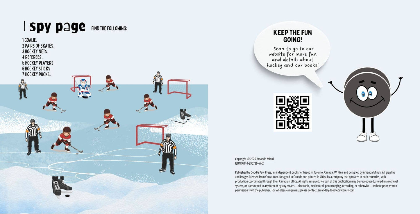 Doodle Paw Press - Hello Hockey- Baby's First Hockey Book