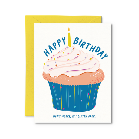 Pretty by Her - Don't Worry, It's Gluten Free Card Funny Birthday Card