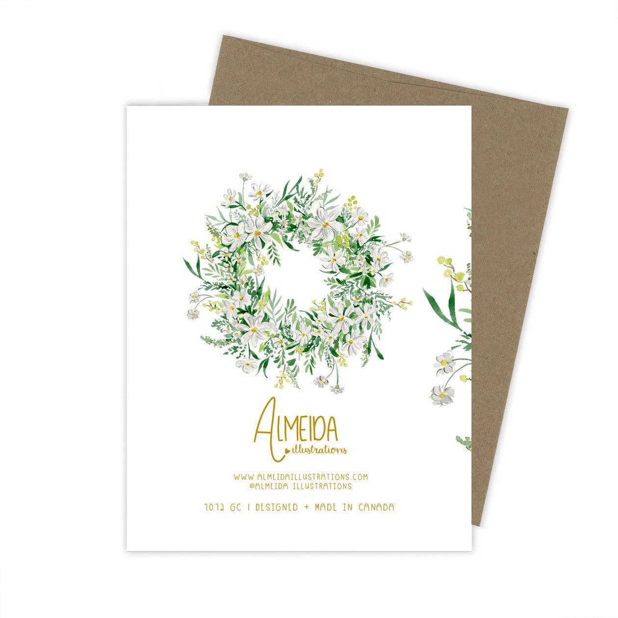 Almeida Illustrations - Happy Forever & Ever Wedding Card: White