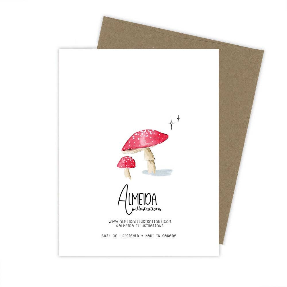 Almeida Illustrations - Magical Birthday Card | Red Mushroom: White
