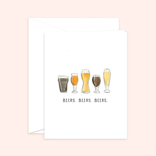 Almeida Illustrations - Craft Beer - Celebration, Father's Day Greeting Card: Kraft