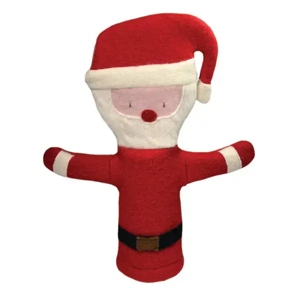 Cate and Levi - Santa Puppet | Reclaimed Wool : 12 inch height (30.5 cm).