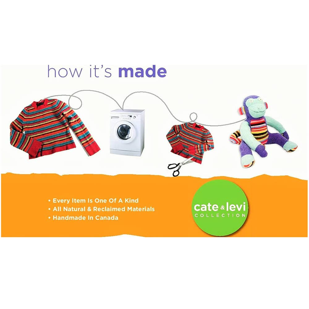 Cate and Levi - Rudolph The Reindeer | Reclaimed Wool : 12 inch height (30.5 cm).