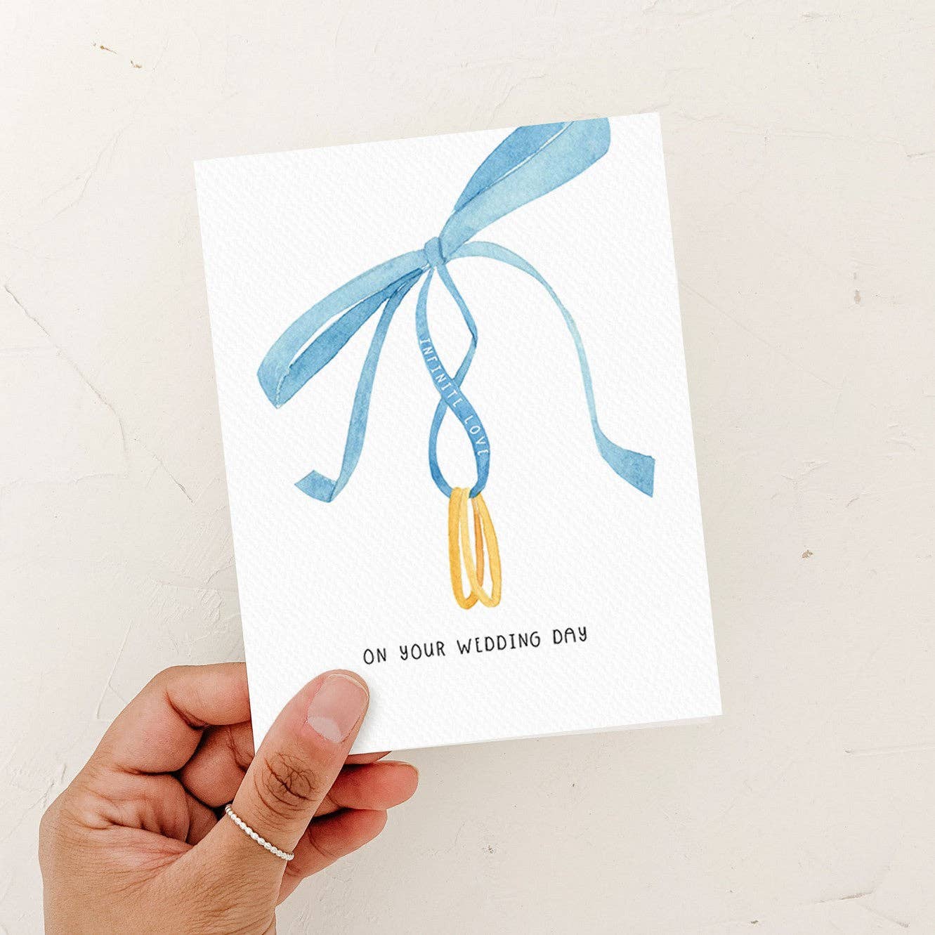 Almeida Illustrations - Infinite Love Wedding Day Card: White