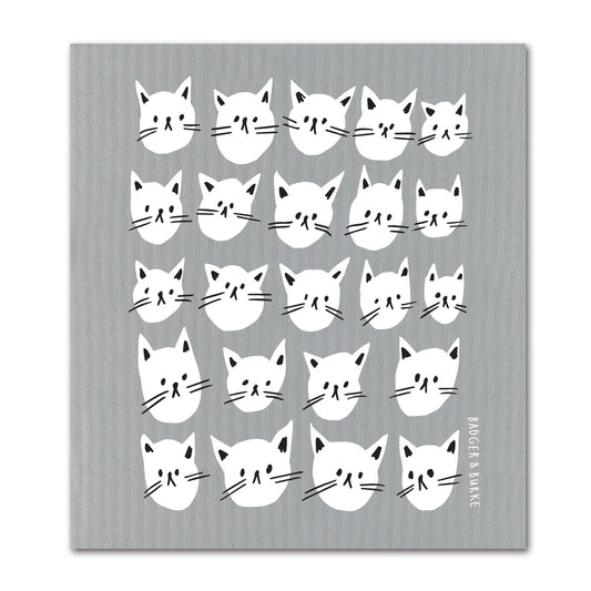 Badger & Burke - Many Cats Swedish Sponge Cloth / Reusable Paper Towel